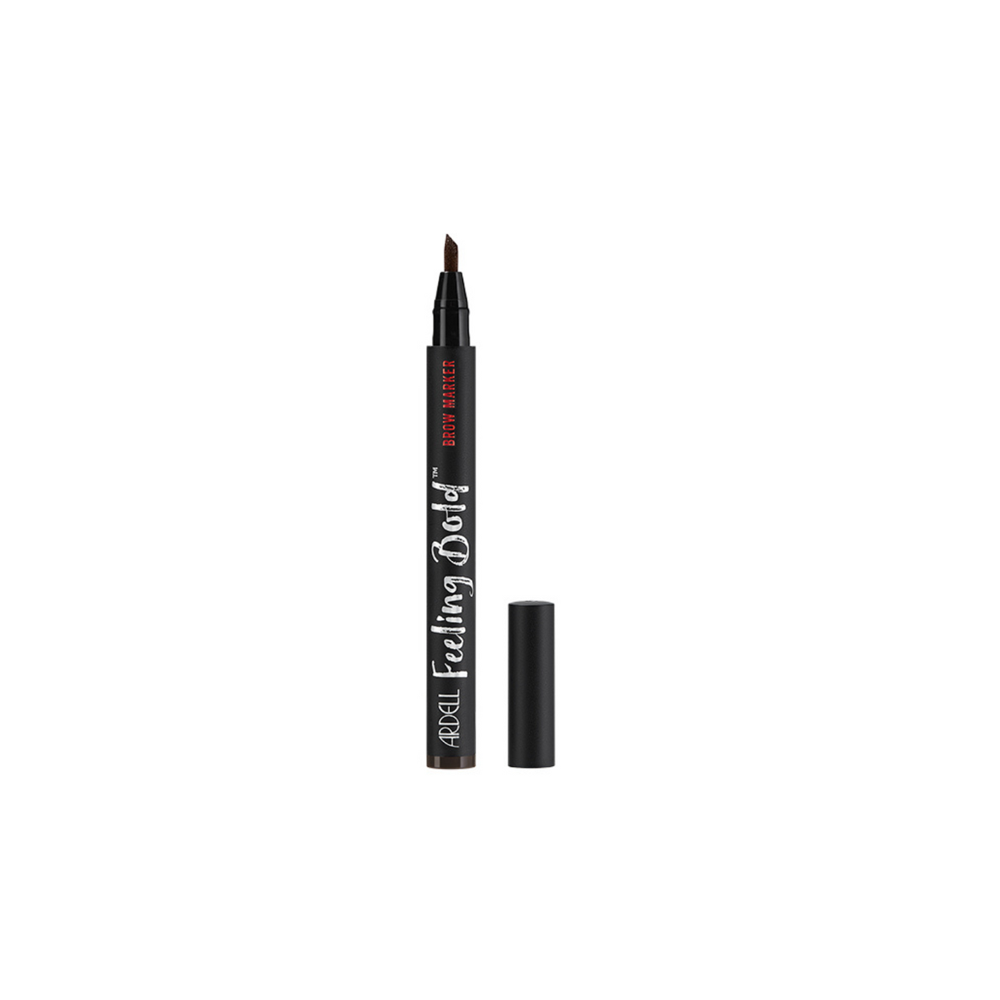 One-swipe brows. Smudge-proof, water-resistant pigment creates fuller arches fast and makes them last. Wide slanted tip provides angled control for perfect artistic application. Use a light shade for a naturally filled-in look or a dark shade for a strong statement brow. Ideal for freshening up brow tattoos, blending away gray and filling in missing brow hair. Conquer your brows.