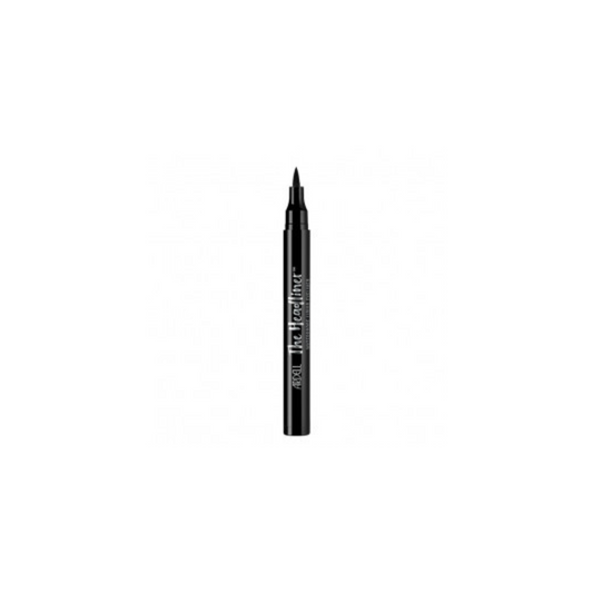 Lock out water, lock in wear. Black liquid liner boldly defines eyes for the life aquatic. Get wet without a wipeout with this extreme waterproof formula containing hydrophobic pigments for no-smear long-wear. Lust-proof liner won__ melt when wet and outlasts even the steamiest nights. Another draw is the sleek tapered FELT tip that delivers tight control, easy application and precision lines every time. Line it up.