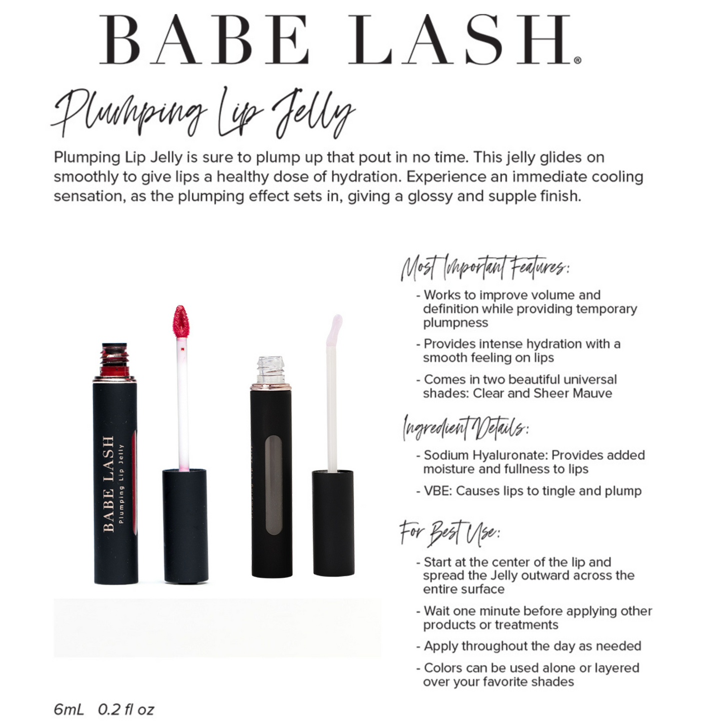 Babe Lash Plumping Lip Jelly Clear