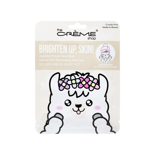 The Crème Shop - Brighten Up, Skin! Animated Llama Face Mask