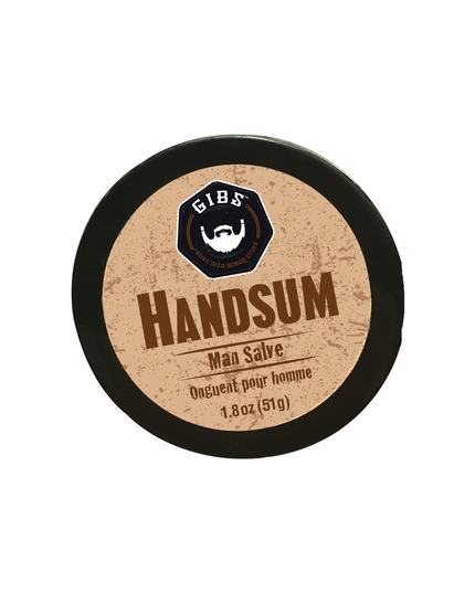 A GIBS guy reaches for a salve that works as hard as he does. Like your favorite pair of work gloves, Handsum Man Salve erects a barrier of protection and moisture, repaving and repairing dry, cracked skin and digits with a blend of hemp, safflower, sapote and karanja oils. Finally, coconut oil and beeswax help to protect against the workingman?s elements. Just because you punch a clock doesn?t mean your hands have to take a beating.