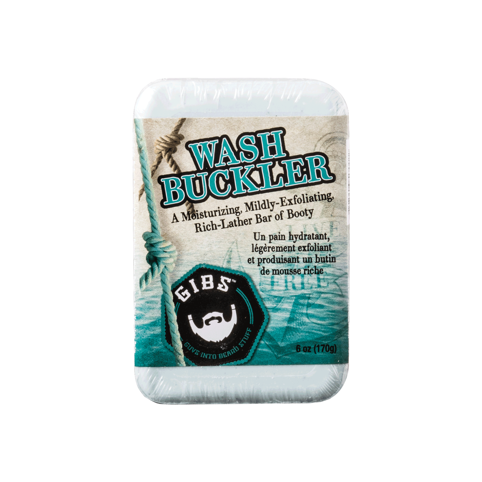 GIBS Washbuckler body bar is packed with a tidal wave of ingredients to clean and condition your skin before you set sail each day! Rich Cocoa Butter, Jojoba oil and Sunflower Seed oil moisturize while Acai, Goji, Seaweed and Algae extracts help to fortify and protect your skin. GIBS Washbuckler is crisp and carefree with hints of citrus, black pepper and patchouli leaving even the saltiest of sailors smelling great and shipshape! 