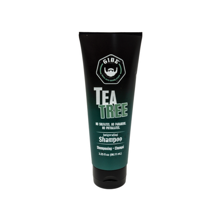 Amp up your daily shower with GIBS Grooming invigorating Tea Tree Shampoo; a sulfate, paraben and phthalate-free formula that delivers a refreshing experience. Gently cleanse your hair and scalp with tea tree, hops, holy basil and rosemary, while phospholipids and biotin help strengthen, smooth and repair. Lastly, menthol leaves you feeling a cool tingle, all the while removing dirt, grime and product build-up. After using GIBS Grooming Tea Tree Shampoo, you’ll have the invigoration to tackle any day!