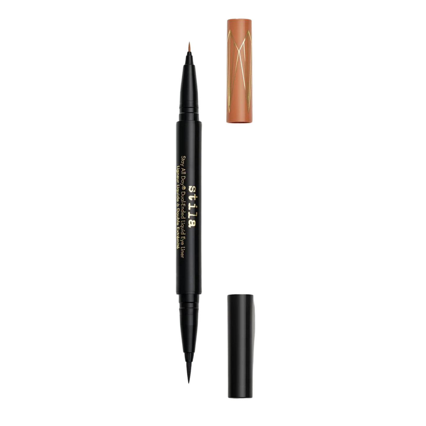 Stila Stay All Day Dual-Ended Liquid Eye Liner: Shimmer Micro Tip - Mai Tai / Intense Black